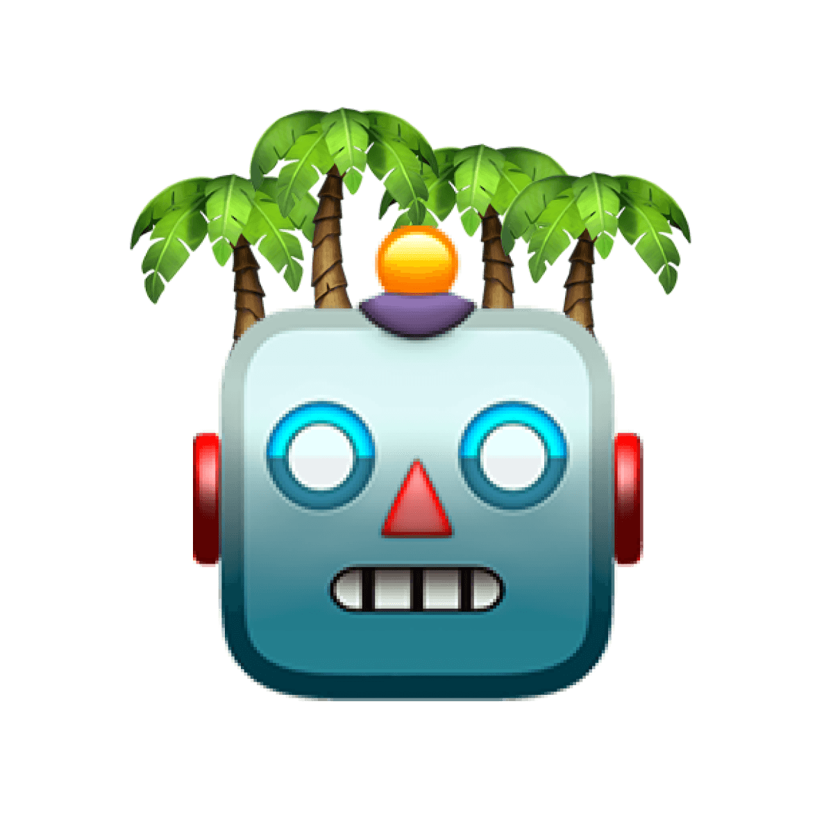 Palm tree-haired robot...dude